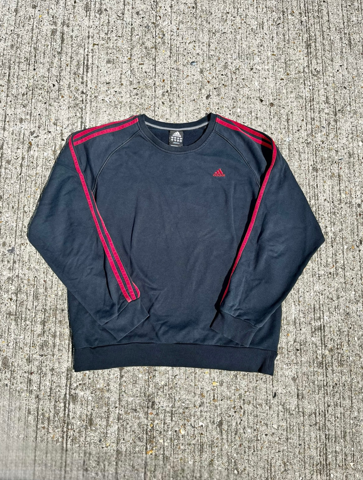 Adidas Red Striped Sweatshirt