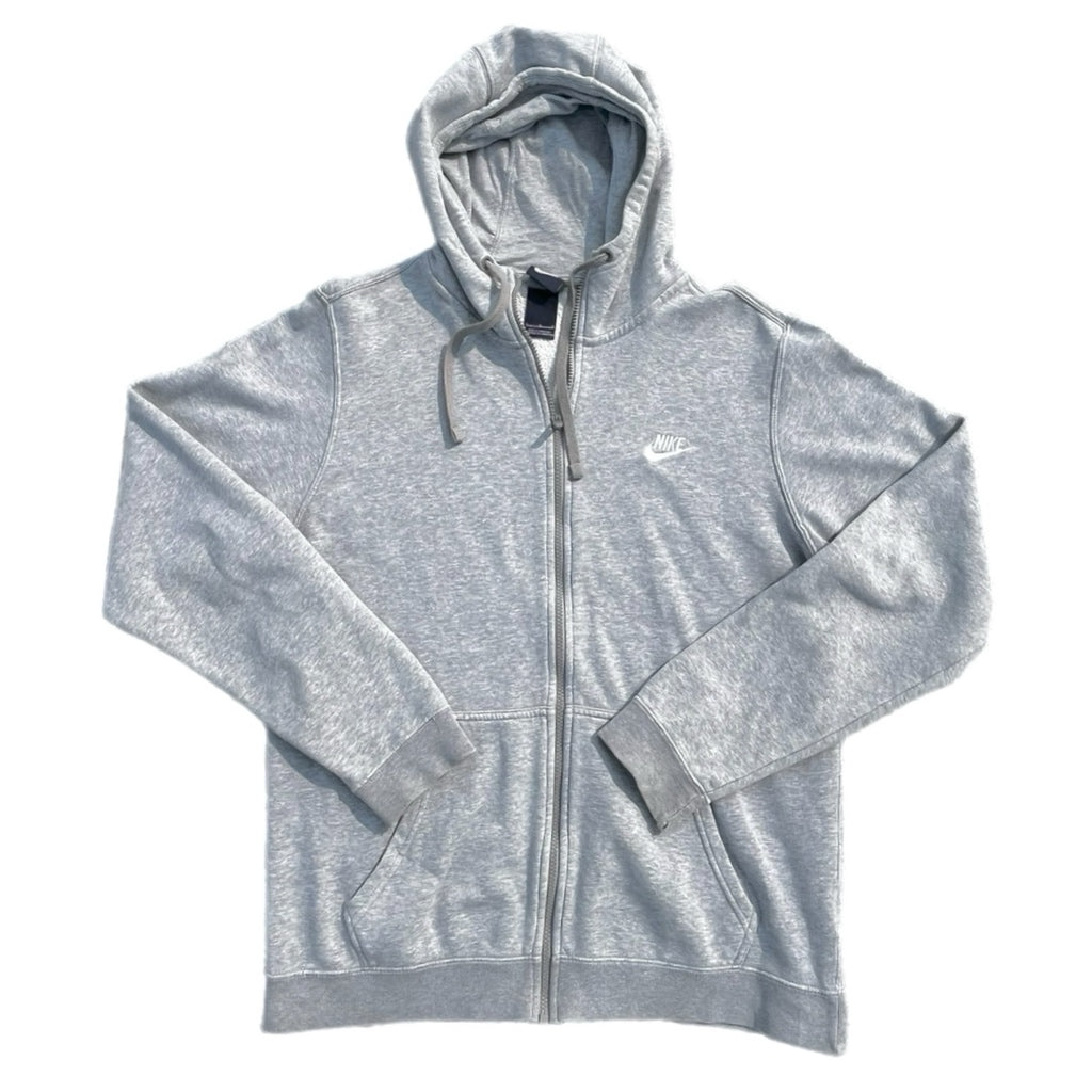 Nike Solo Swoosh Grey Zip Up Hoodie
