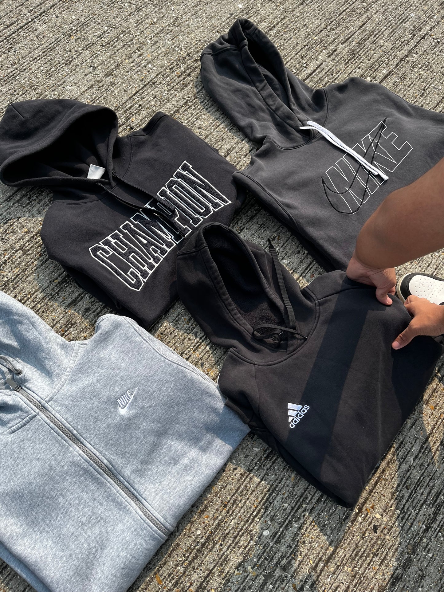 Nike Grey Hoodie with Spell out