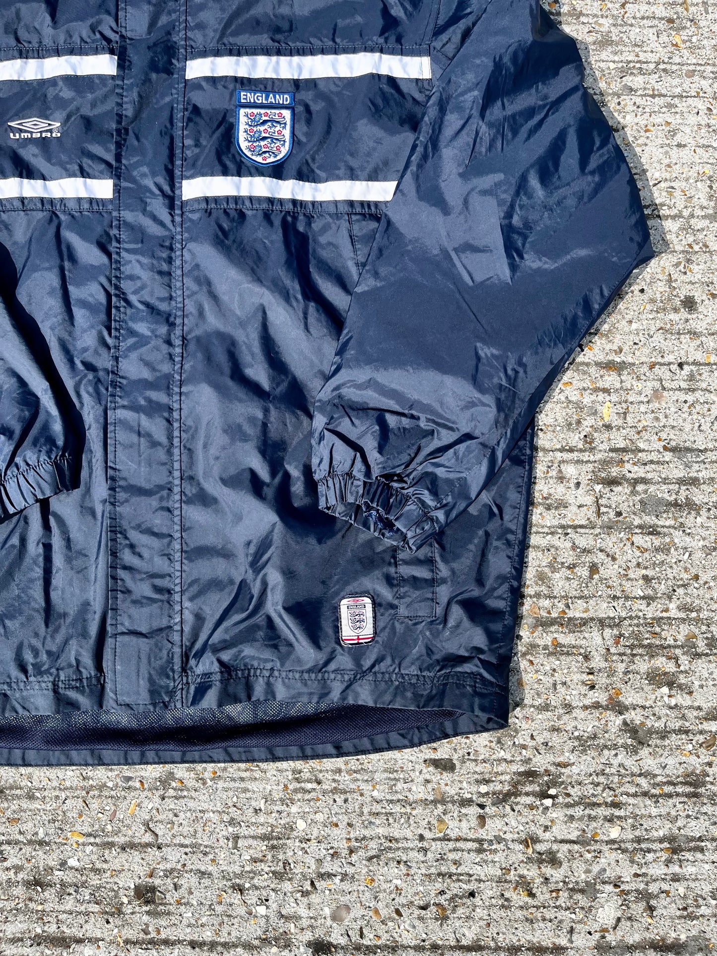 England Football Jacket Umbro Raincoat Vintage Soccer 2000/2002