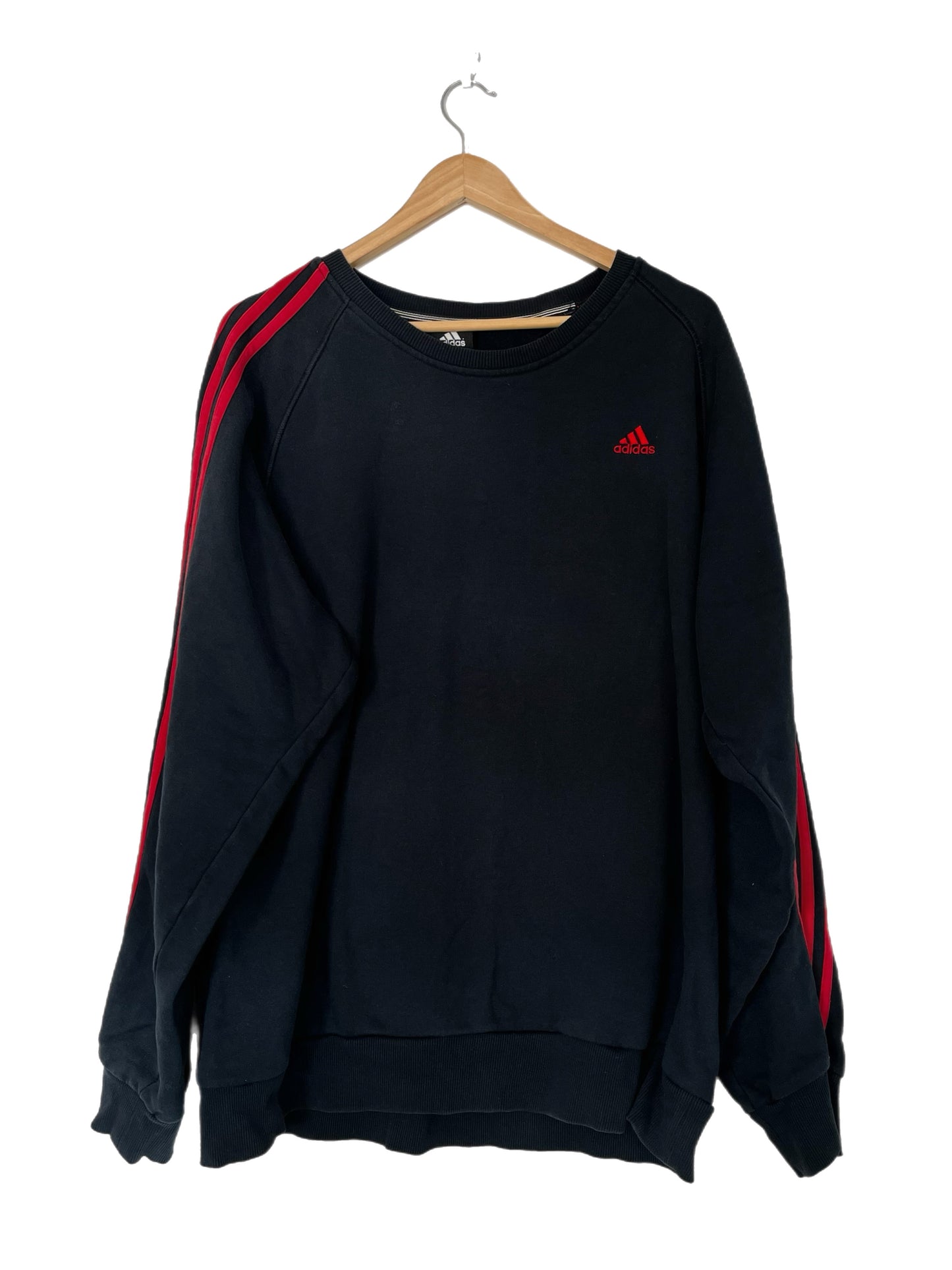 Adidas Red Striped Sweatshirt