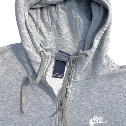 Nike Solo Swoosh Grey Zip Up Hoodie