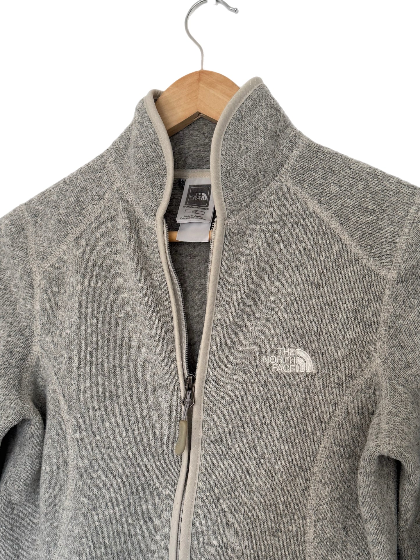 North Face Fleece Jacket White Grey