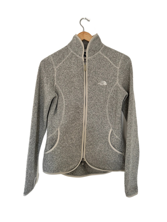 North Face Fleece Jacket White Grey
