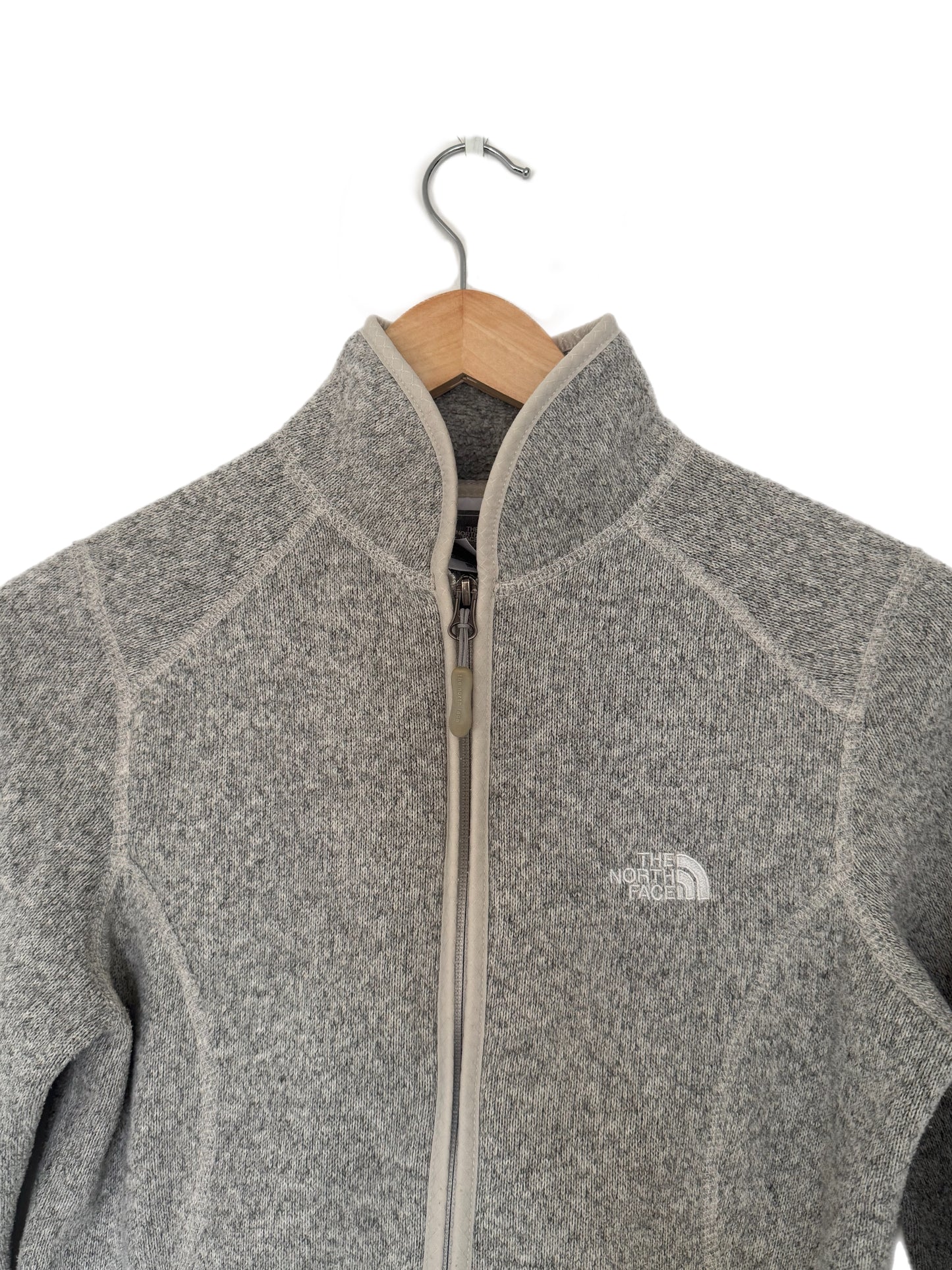 North Face Fleece Jacket White Grey