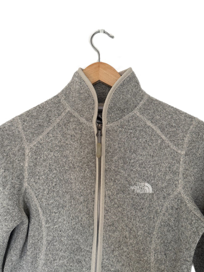 North Face Fleece Jacket White Grey