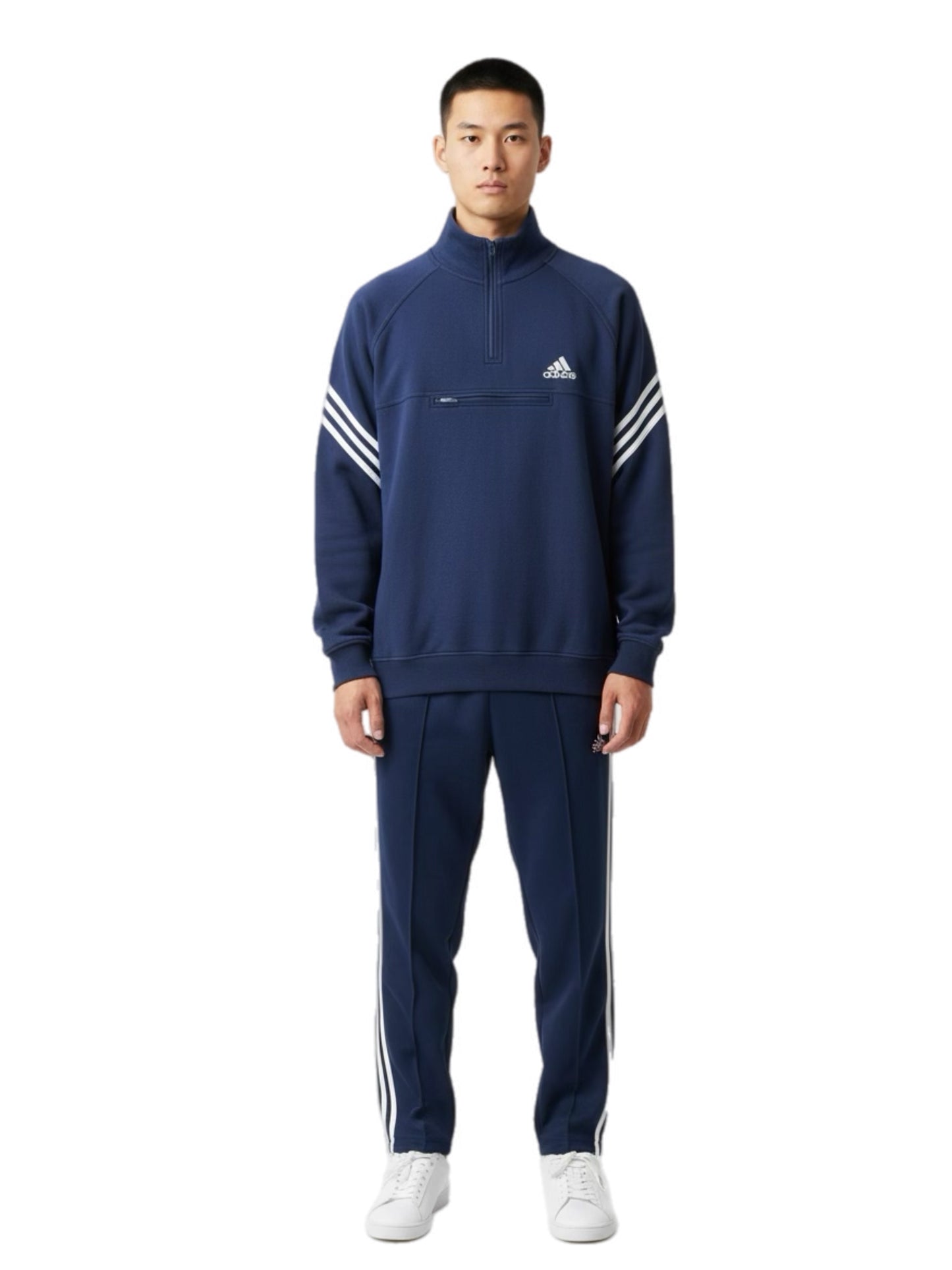 Adidas Vintage Navy Quarter Zip