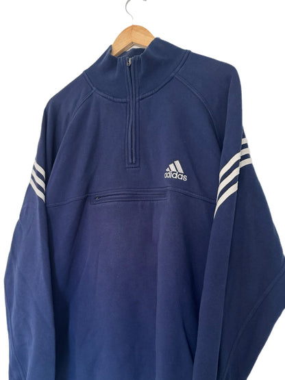 Adidas Vintage Navy Quarter Zip
