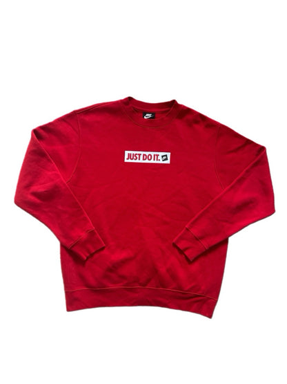 Vintage Nike Just Do It Red Sweatshirt Crewneck