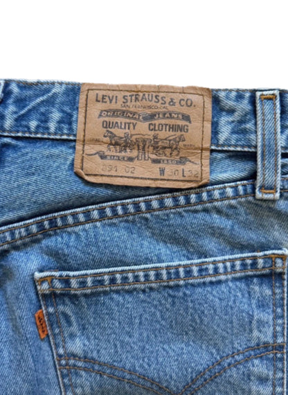 90s Vintage LEVIS 891 02 Orange Tab W30 L32
